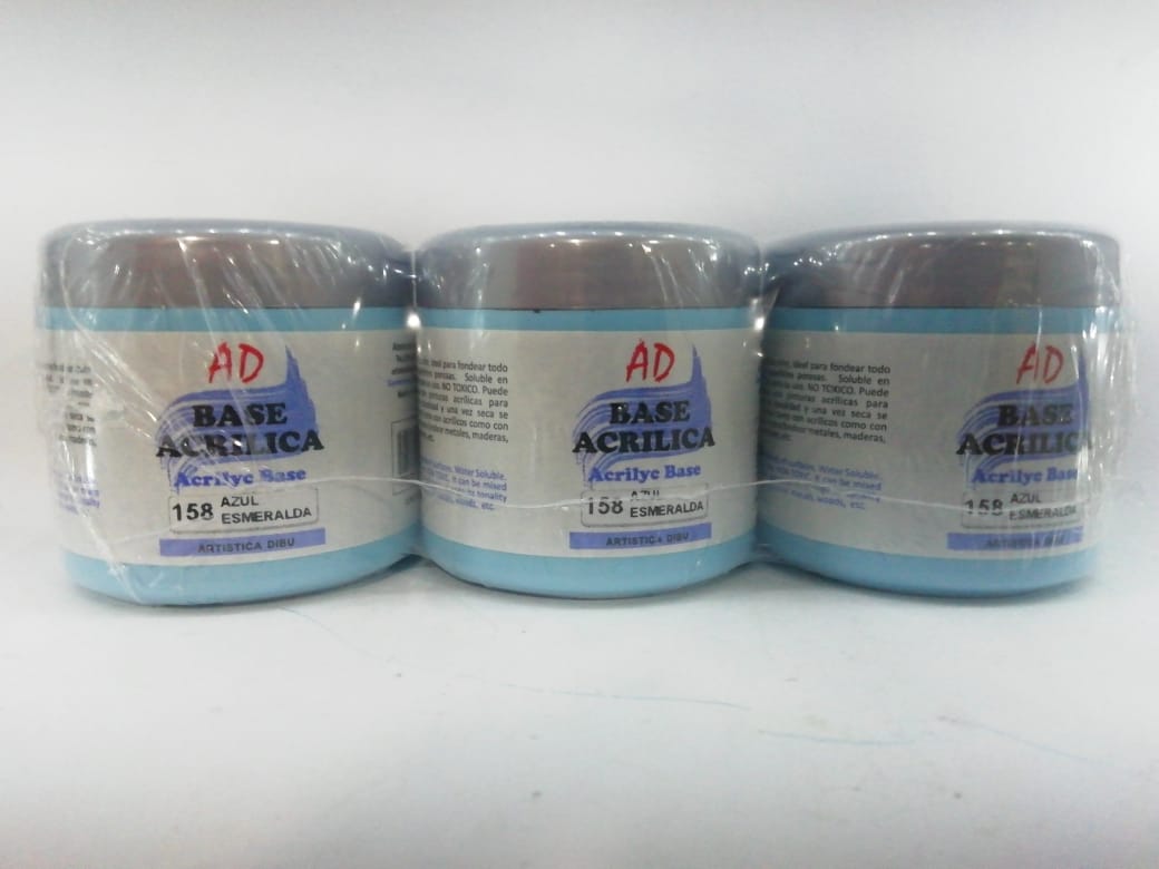 Base acrilica ad 158- azul esmeralda x 200 ml.