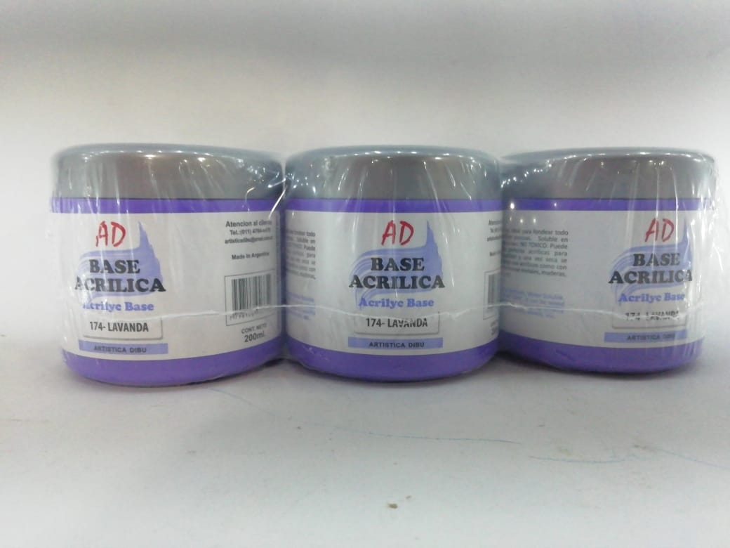 Base acrilica ad 174- lavanda x 200 ml.