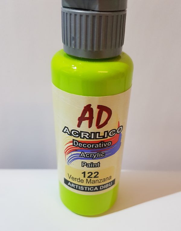 Acrilico ad verde manzana - 122 x 60ml.
