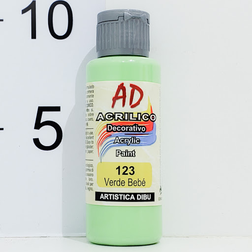 Acrilico ad verde bebe - 123 x 60 ml.