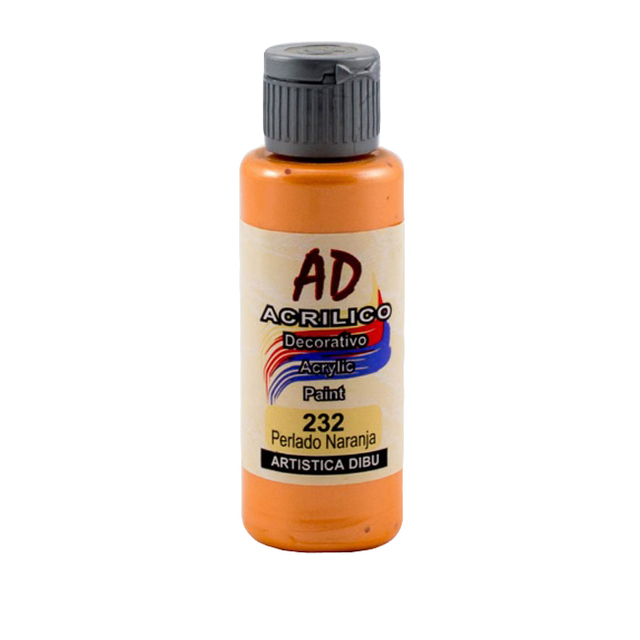 Acrilico ad perlado naranja - 232 x 60 ml.