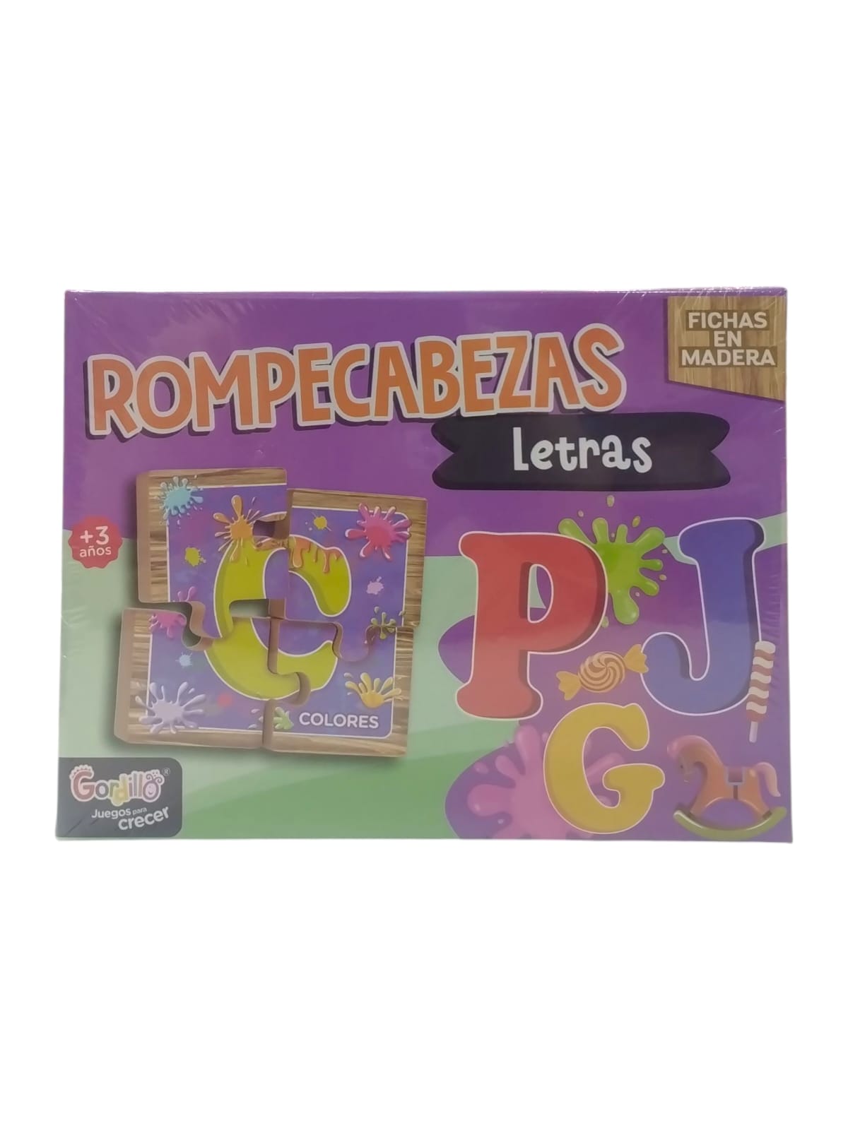 Rompecabezas de letras de 4 piezas