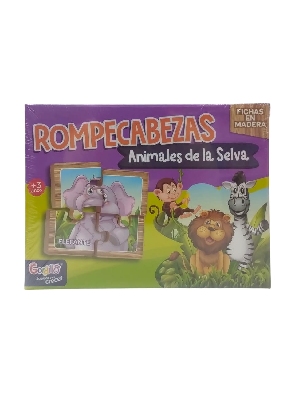 Rompecabezas de animales de la selva de 4 piezas