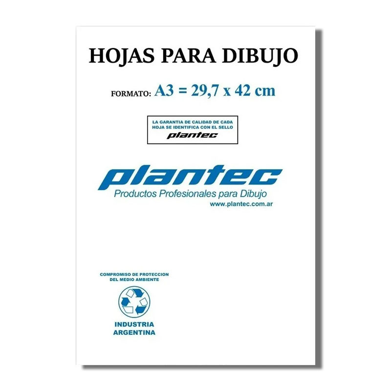 Hoja plantec dibujo a3