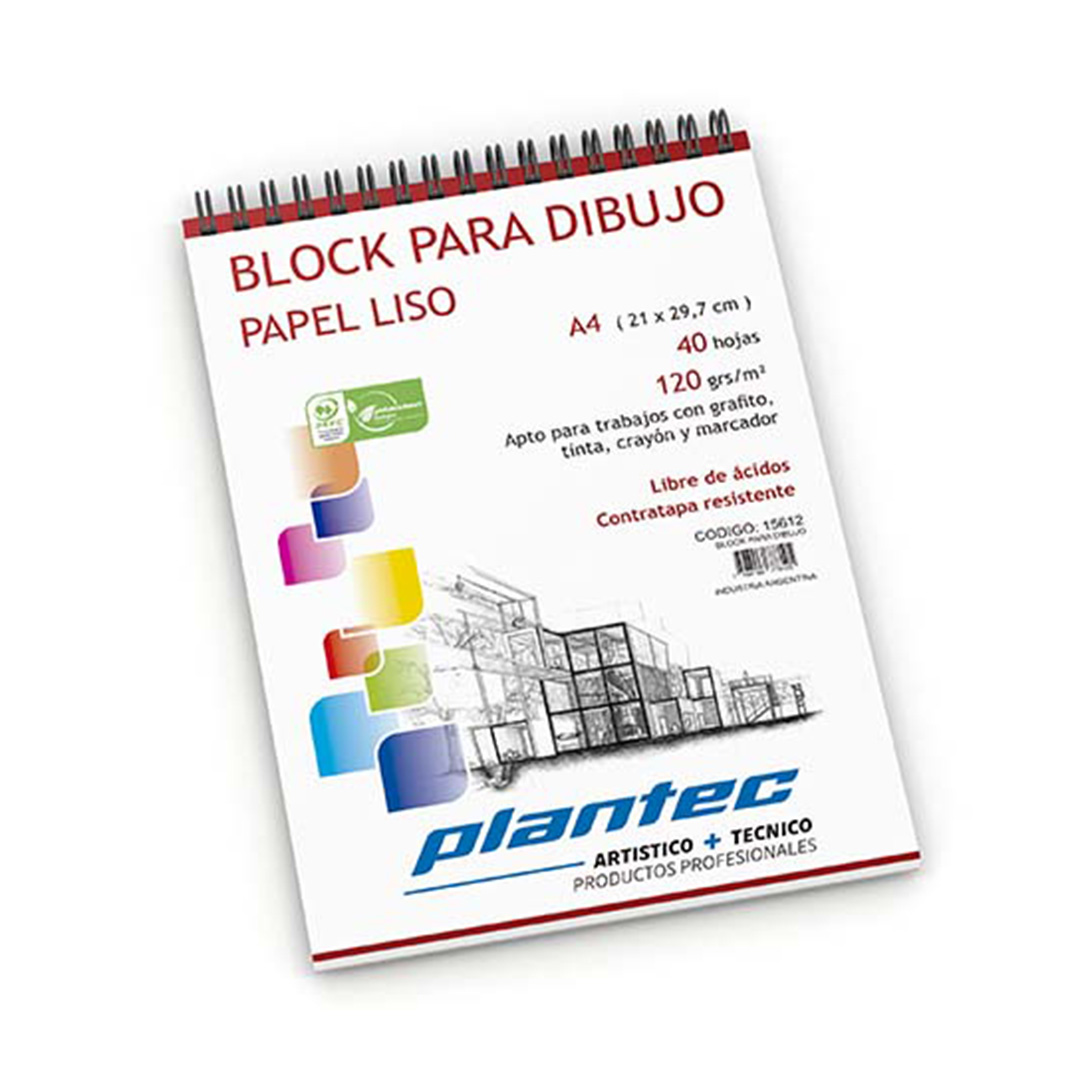 Block plantec de dibujo a4 40h. 120grs.