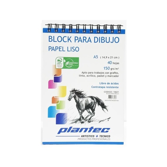 Block plantec para dibujo a5 hojas lisas