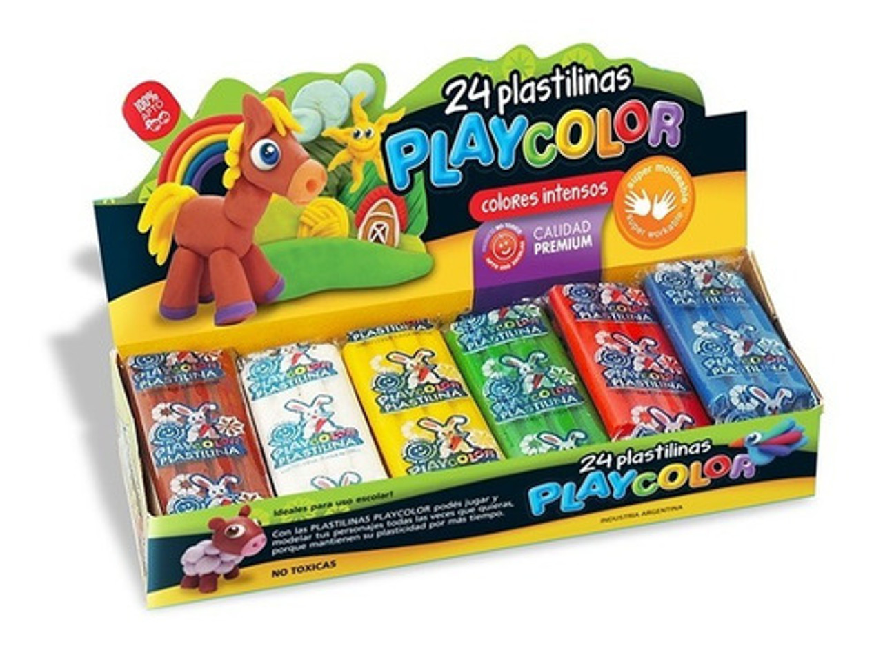 Plastilinas surtidas playcolor x 24 un.