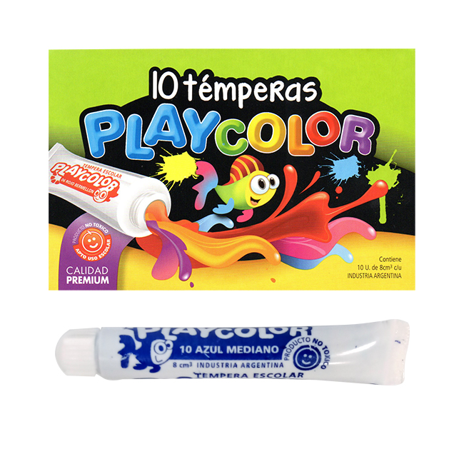 Tempera playcolor azul pomo 8ml.