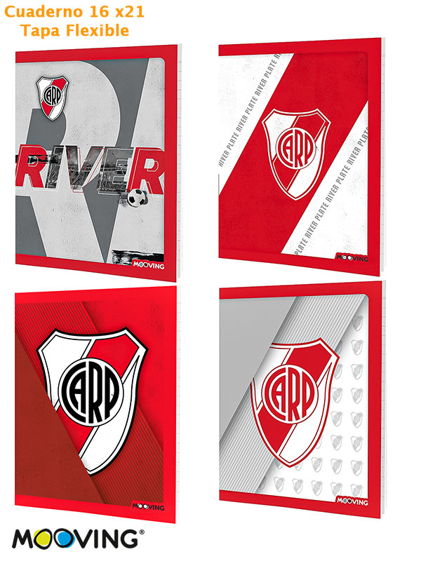 Cuaderno mooving tapa flexible 16x21 48 hs river