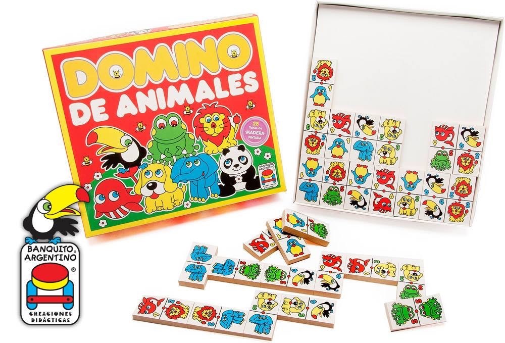 Juego "banquito" domino de  animales 