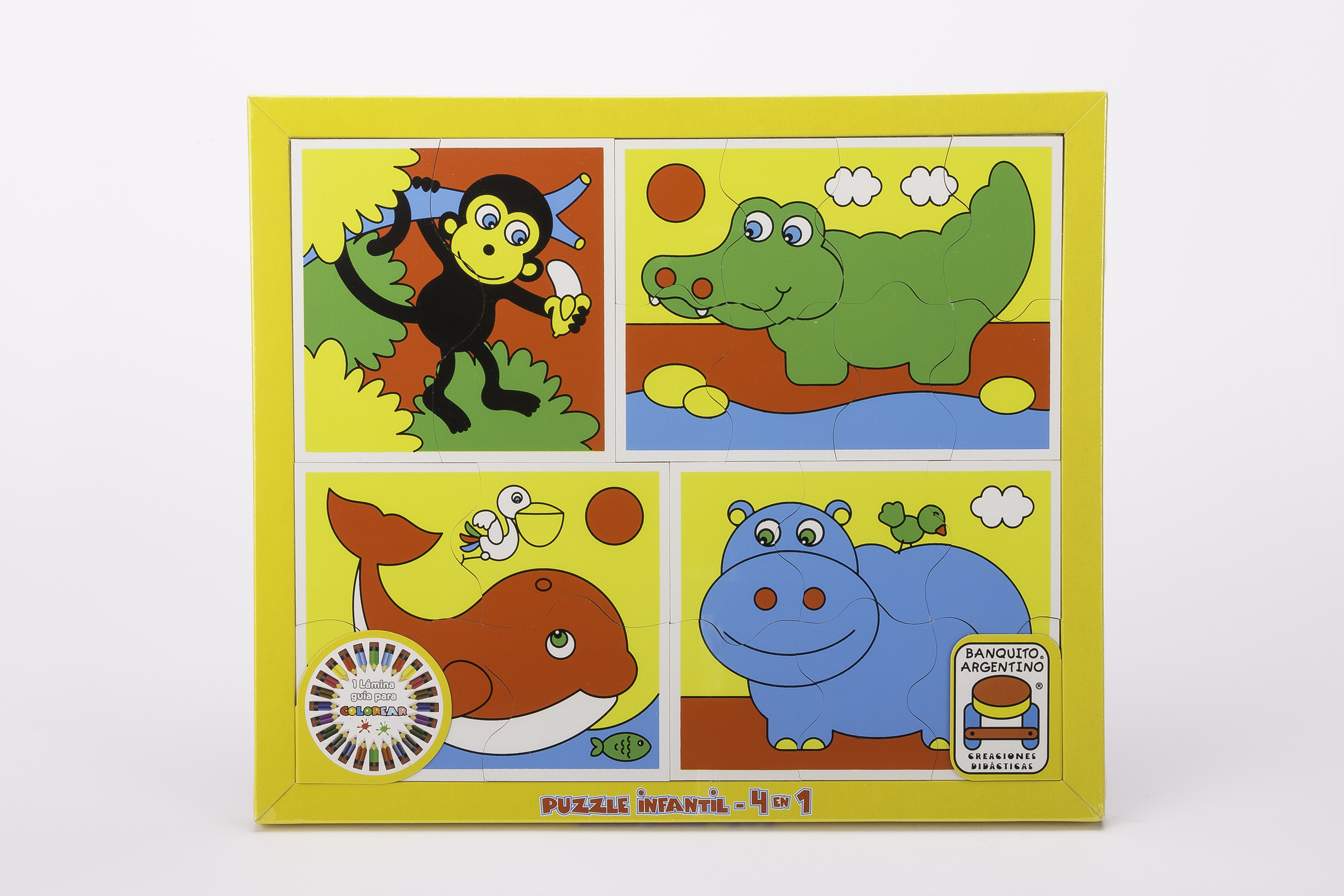 Puzzle banquito argentino infantil 4 en 1