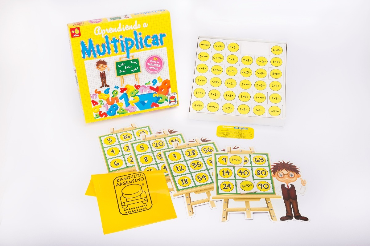 Juego "banquito" 3 en 1 aprendiendo a multiplicar con victor 