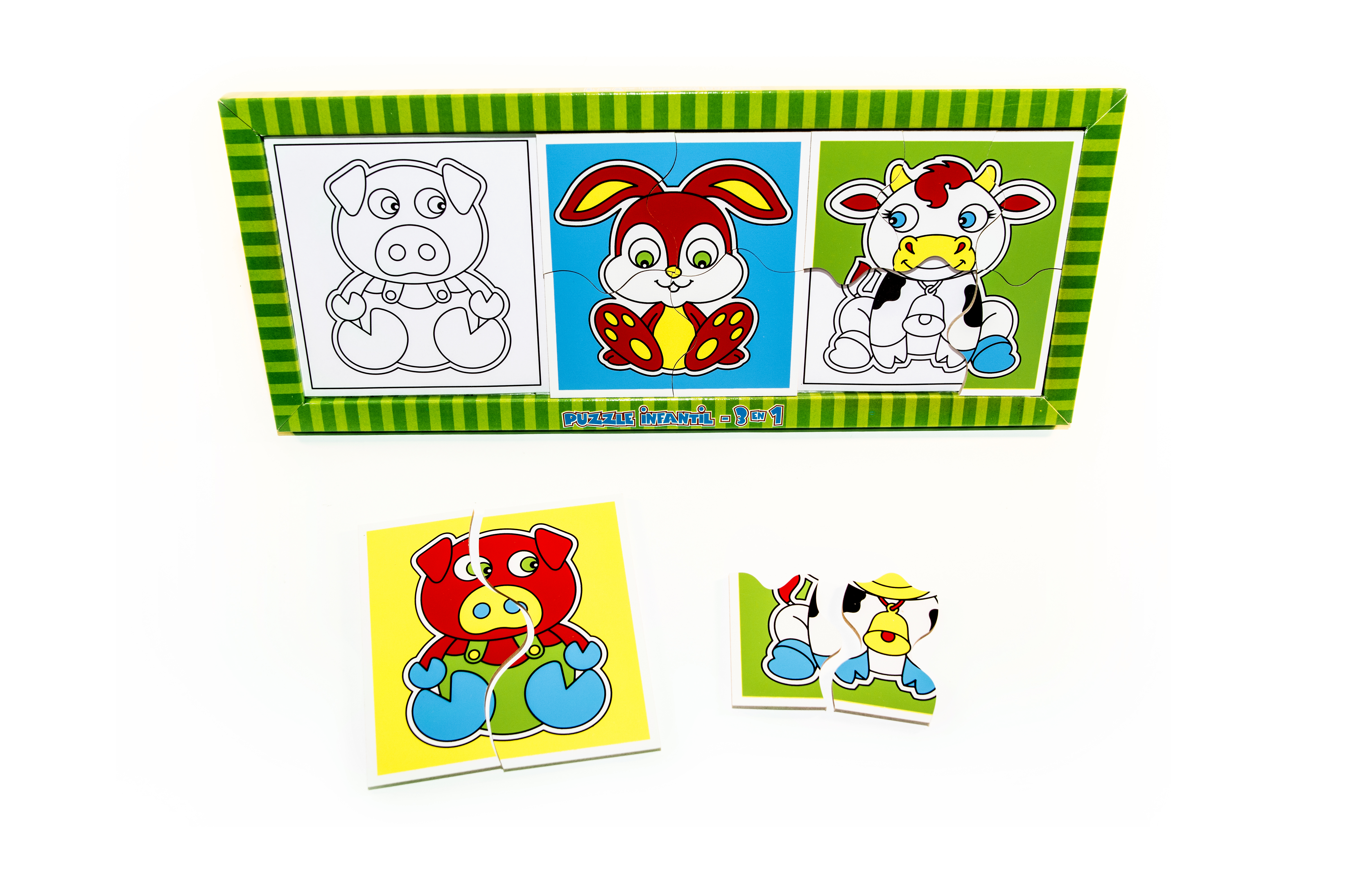 Puzzle banquito argentino infantil 3 en 1