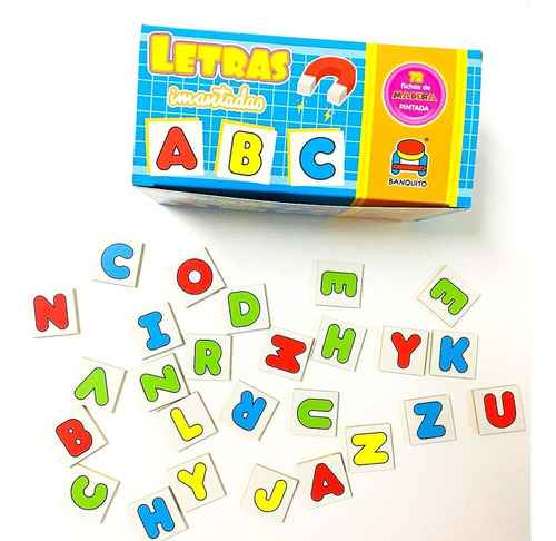 Letras de madera pintadas imantadas