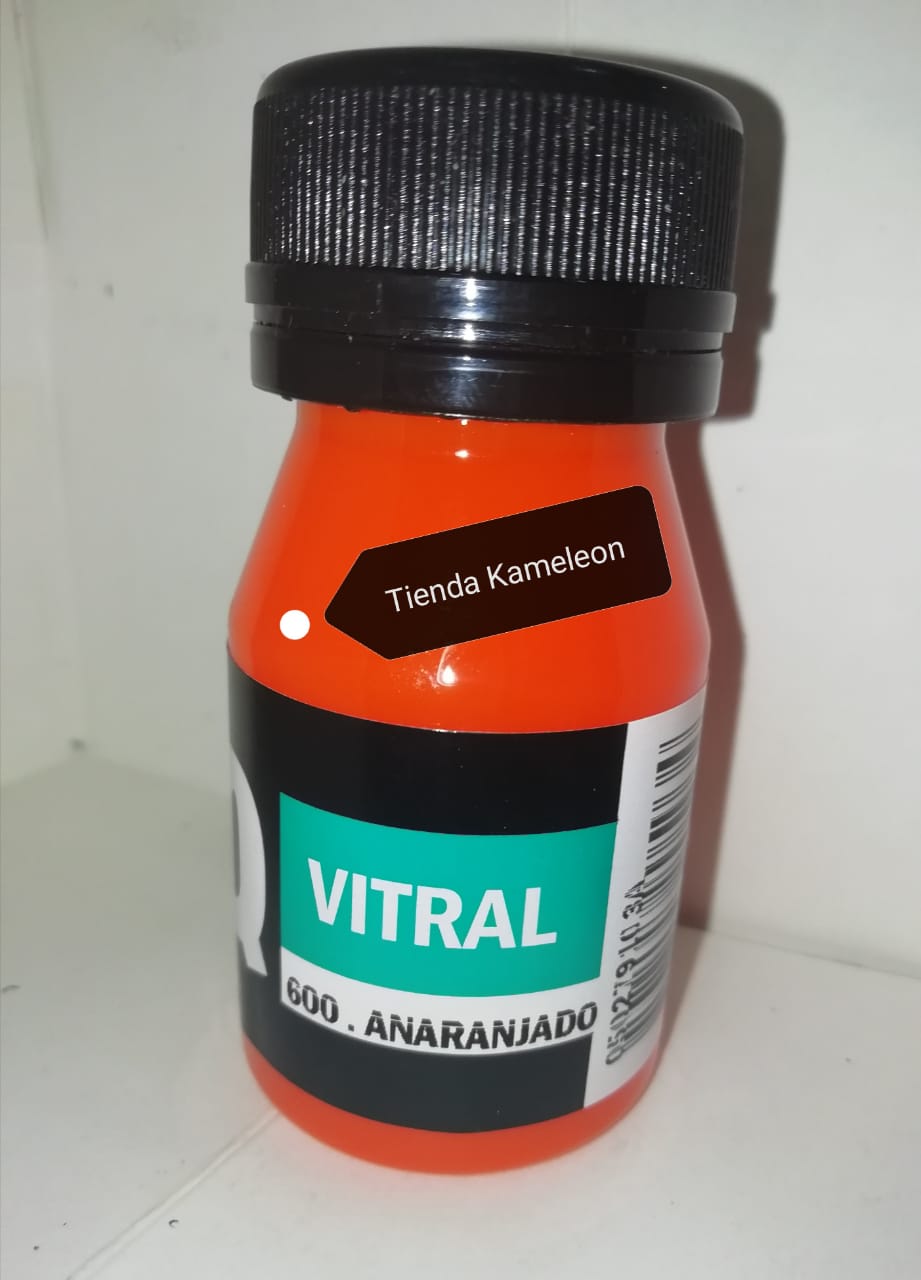 Laca vitral eq  600- anaranjado