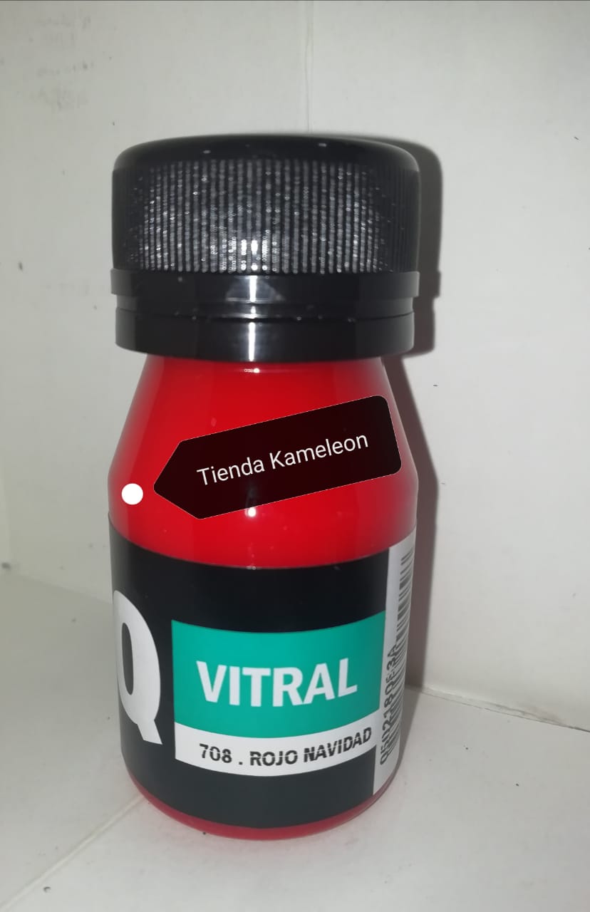 Laca vitral  eq 708- rojo navidad