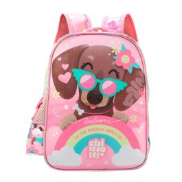Mochila chimola espalda 12" perrito salchicha bt05