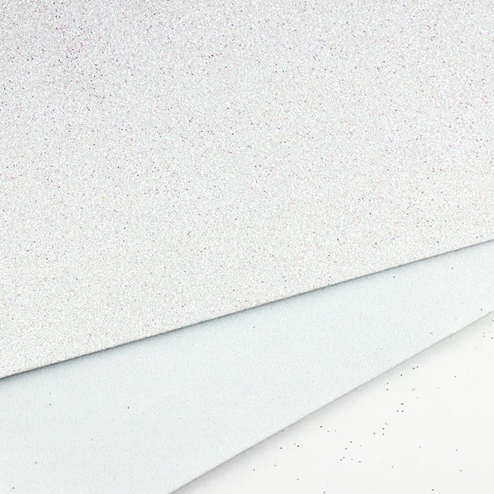 Goma eva con glitter blanco