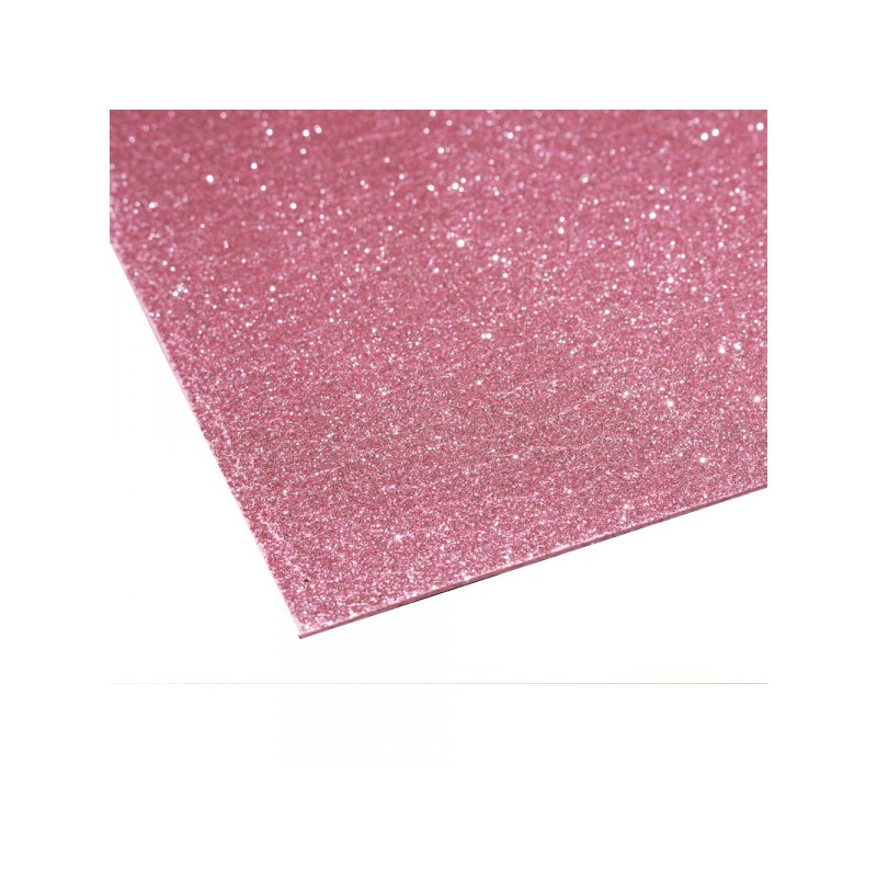 Goma eva glitter rosa pastel