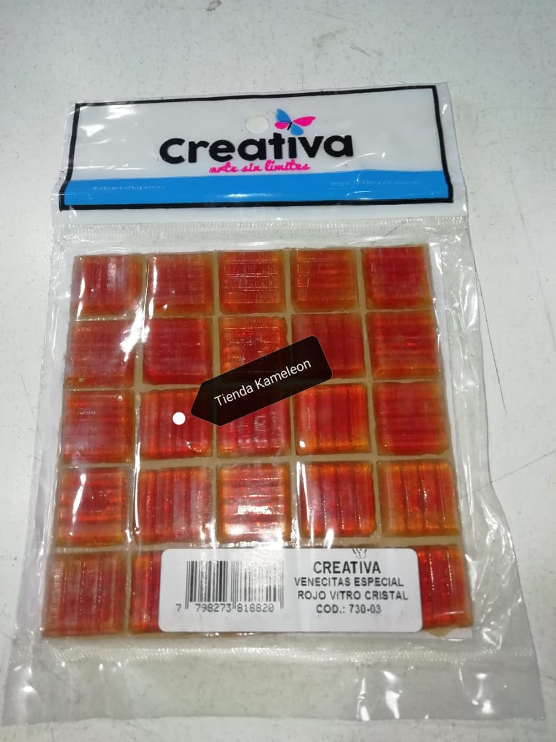 Venecita rojo vitro cristal 730-03