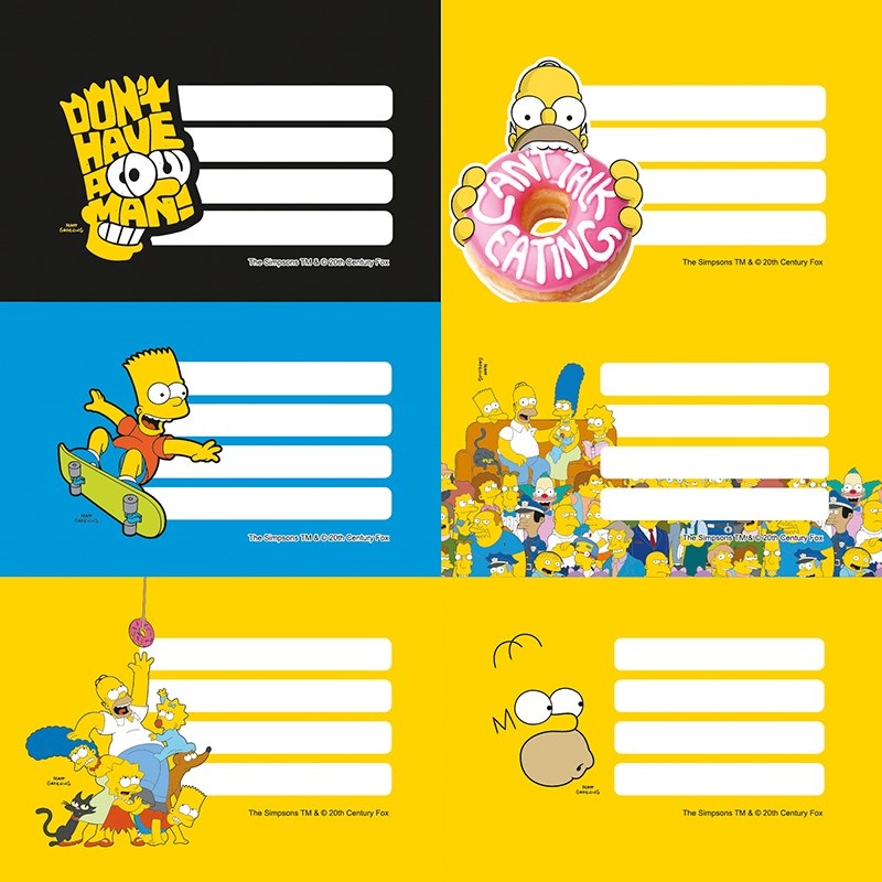 Etiqueta simpson 