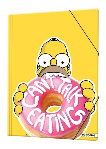 Carpeta mooving c/elasticos 3 solapas simpsons