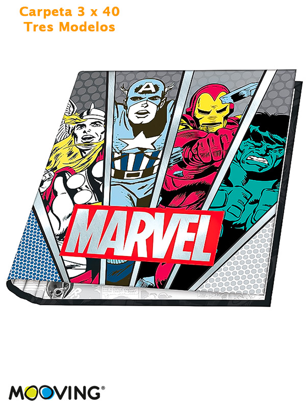 Carpeta 3 aros marvel 