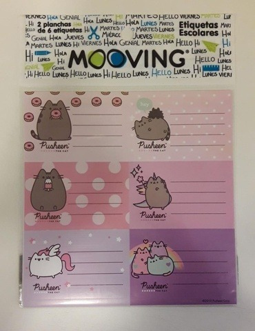 Etiquetas  x 12 u.pusheen