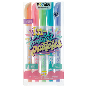 Microfibras mooving pastel x 5 mooving 