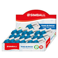 Goma simball de borrar lapiz y tinta