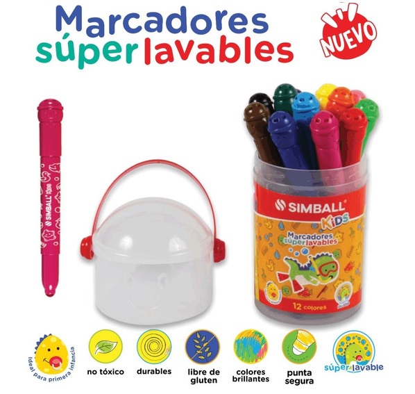 Marcadores simball kid x12