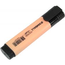 Resaltador simball chato pastel naranja 