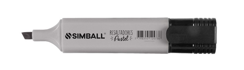 Resaltador simball chato pastel gris