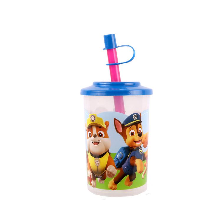 Vaso con sorbete paw patrol