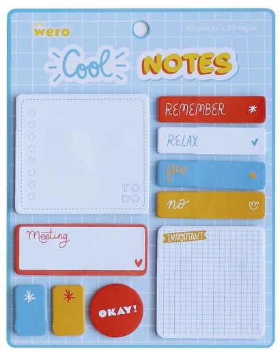 Notas adhesivas wero coolnotes we3093