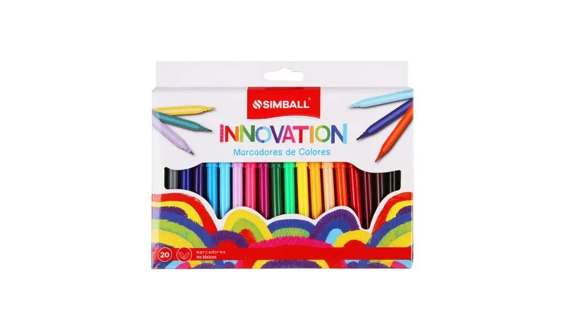 Marcadores simball innovation x20 colores 