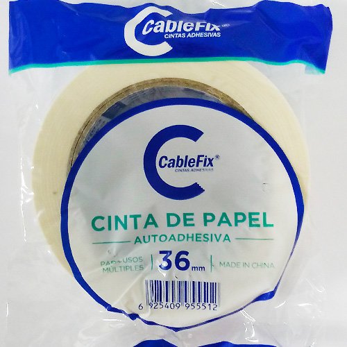 Cinta cable fix de papel 36mm  x 40 mts 