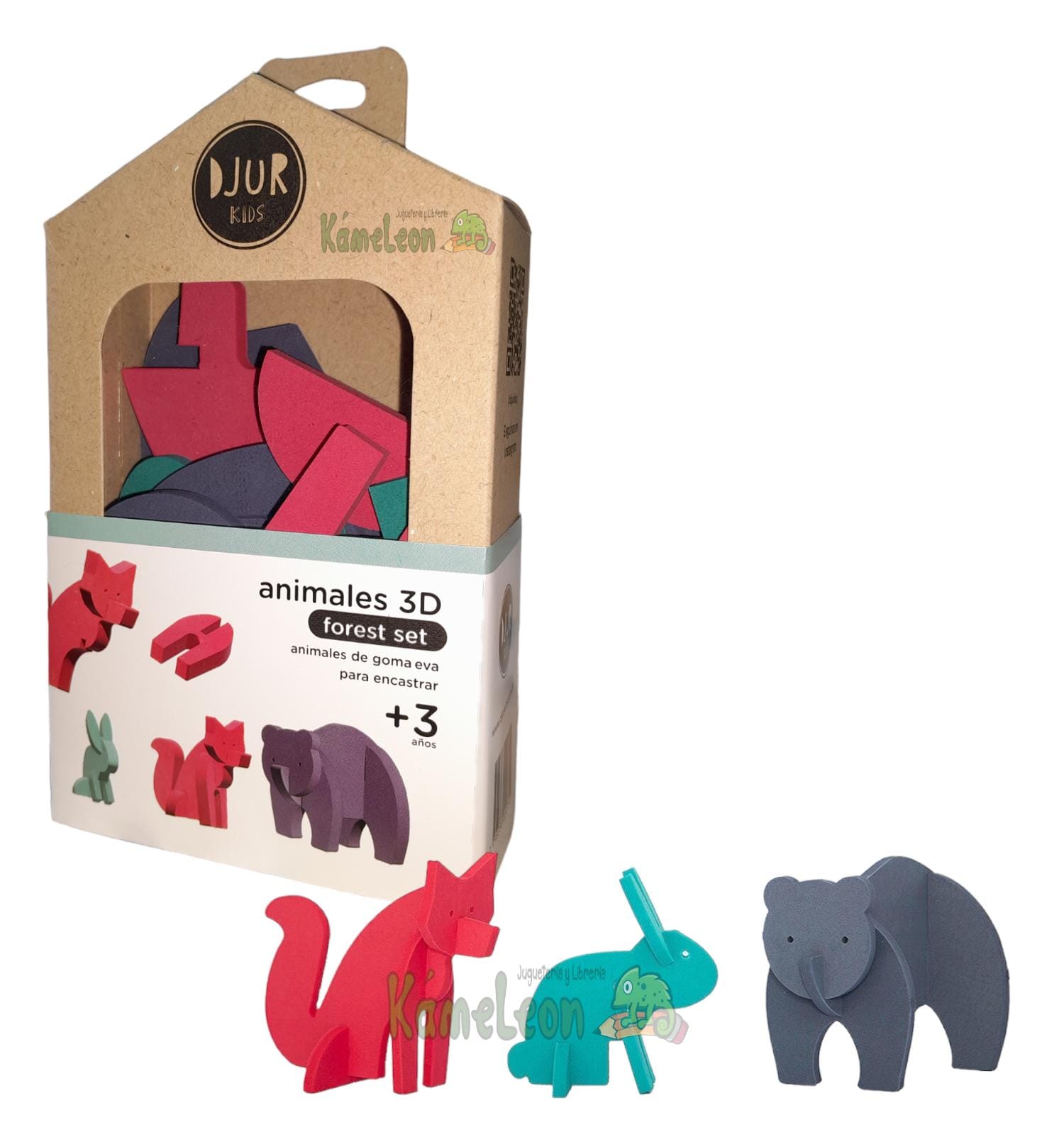 Juego "djur" encastre forest set  en 3d 