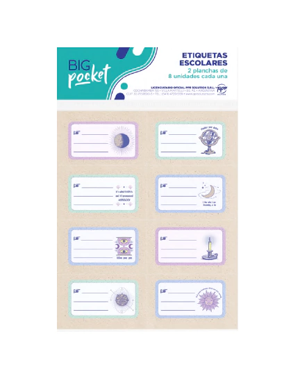Etiquetas big pocket astrologica  