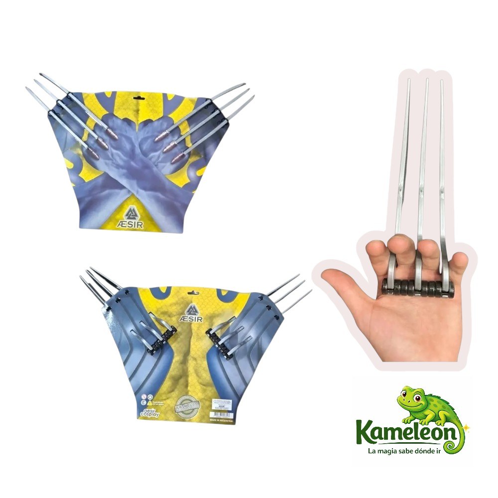 GARRAS DE 3 PUNTAS DE WOLVERINE DOBLES