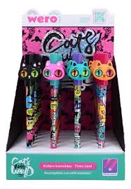 Lapicera boligrafos borrable cats rule the world