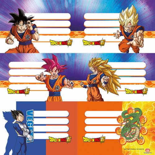 Etiquetas mooving dragon ball