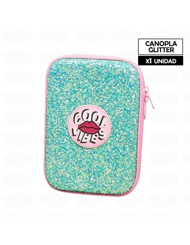 Cartuchera mooving un cierre glitter cool vibes