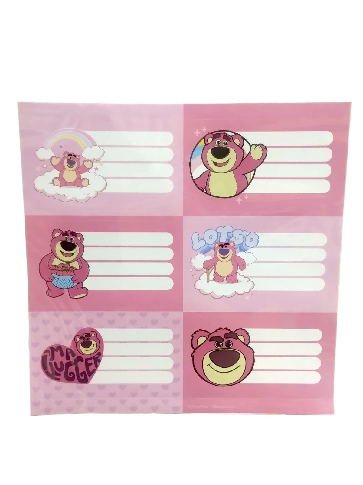 Etiquetas mooving lotso x 12 