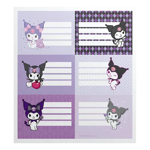 Etiquetas mooving kuromi x12