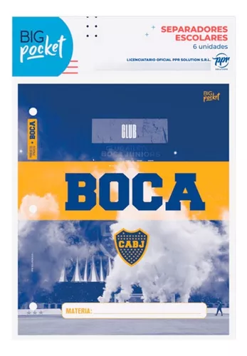 Separadores big pocket numero 3 boca juniors 
