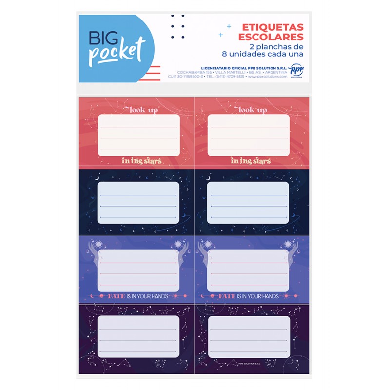 Etiquetas big pocket astrologia 