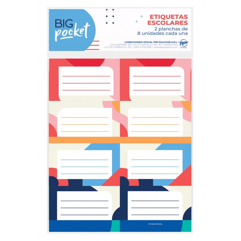Etiquetas big pocket morf