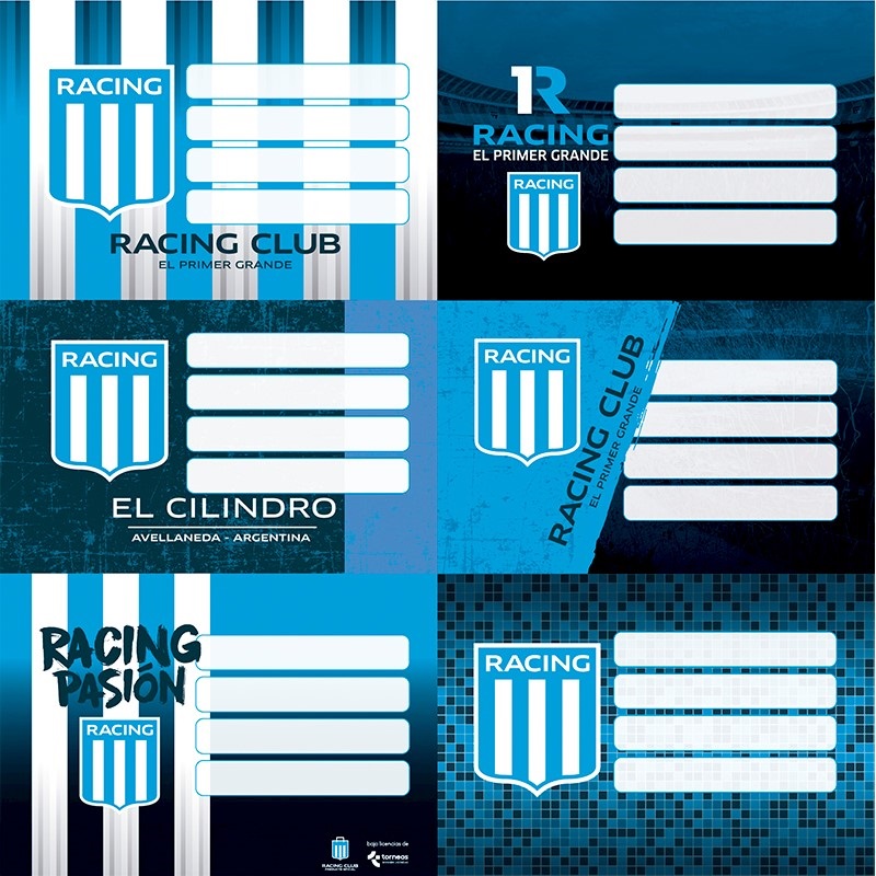 Etiquetas big pocket racing club 