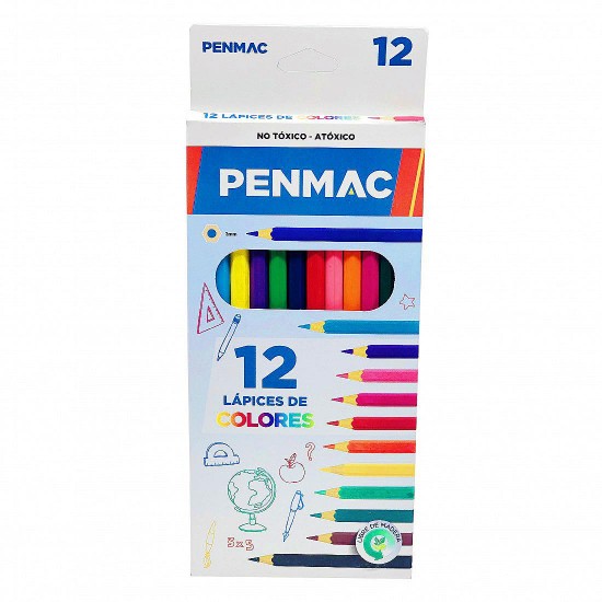 Lapices penmac x12 colores 